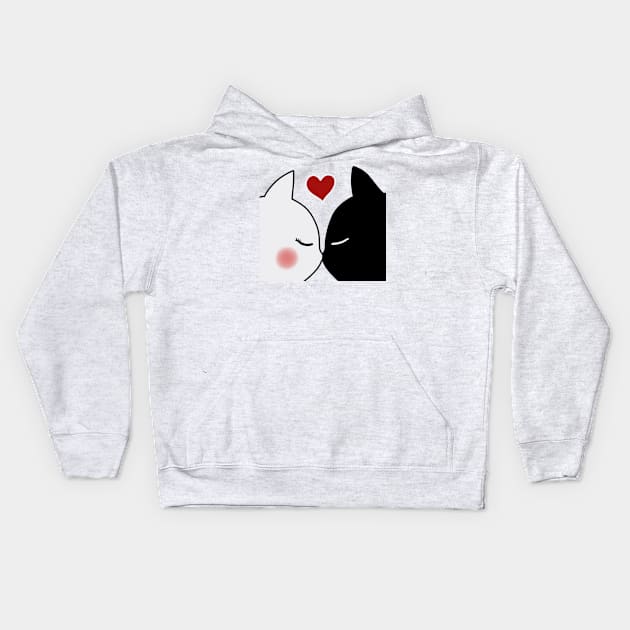 Fall in Love Cat Kids Hoodie by RiyanRizqi